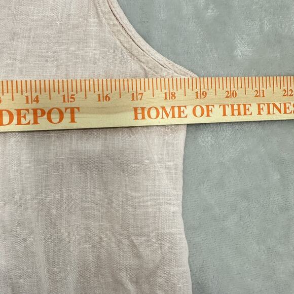 Terzo Millennio Italy Linen Sleeveless Dress Womens Size Small Pale Pink - Picture 4 of 12